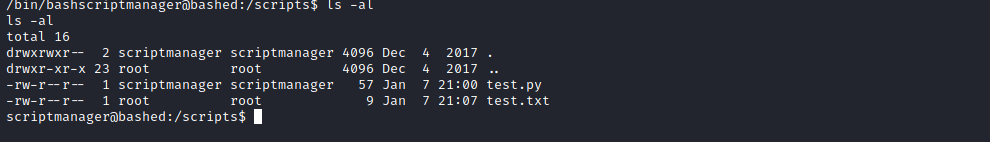 bashed test.txt 