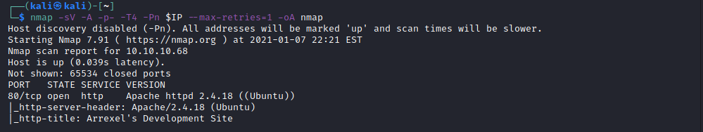 bashed nmap