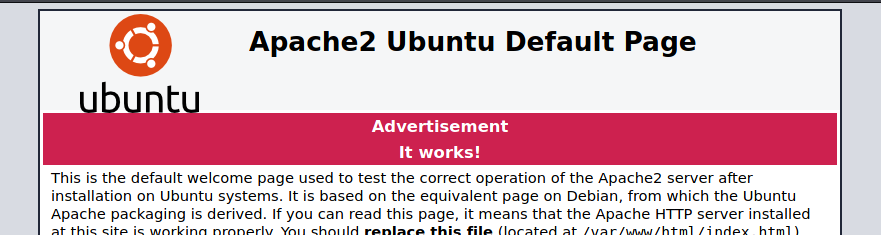 apache webpage